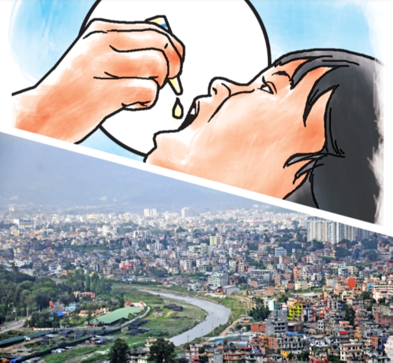 Immunization campaign against polio launched in Kathmandu Valley