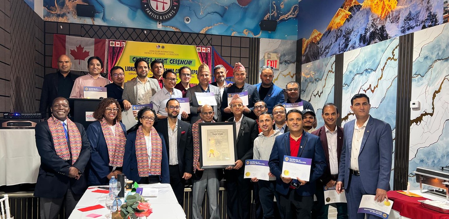 Lions Club of Mississauga Canada Nepal organizes blood donation program and charter night (with photos)
