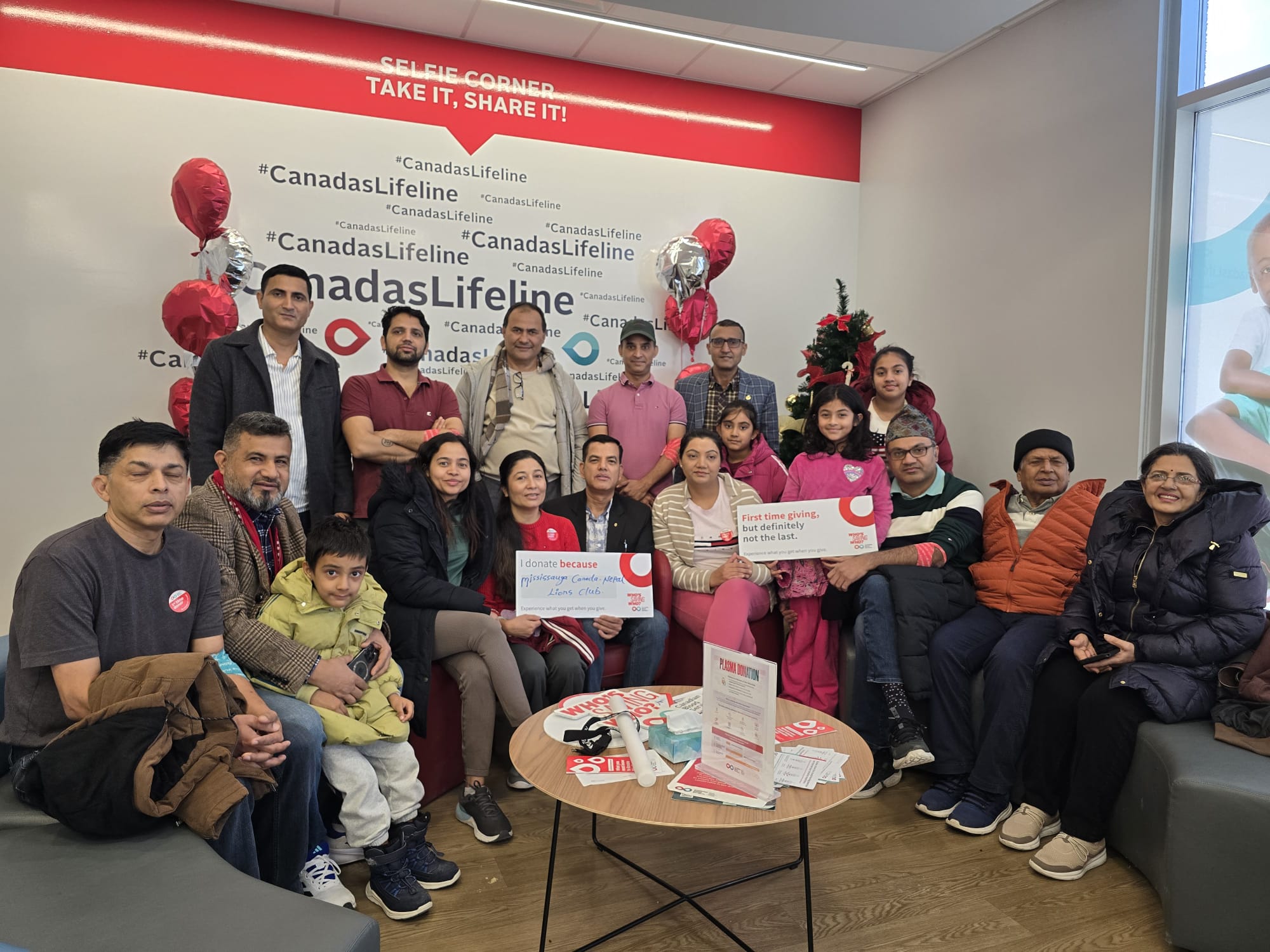 Blood donation program organized by Lions Club of Mississauga Canada Nepal completed