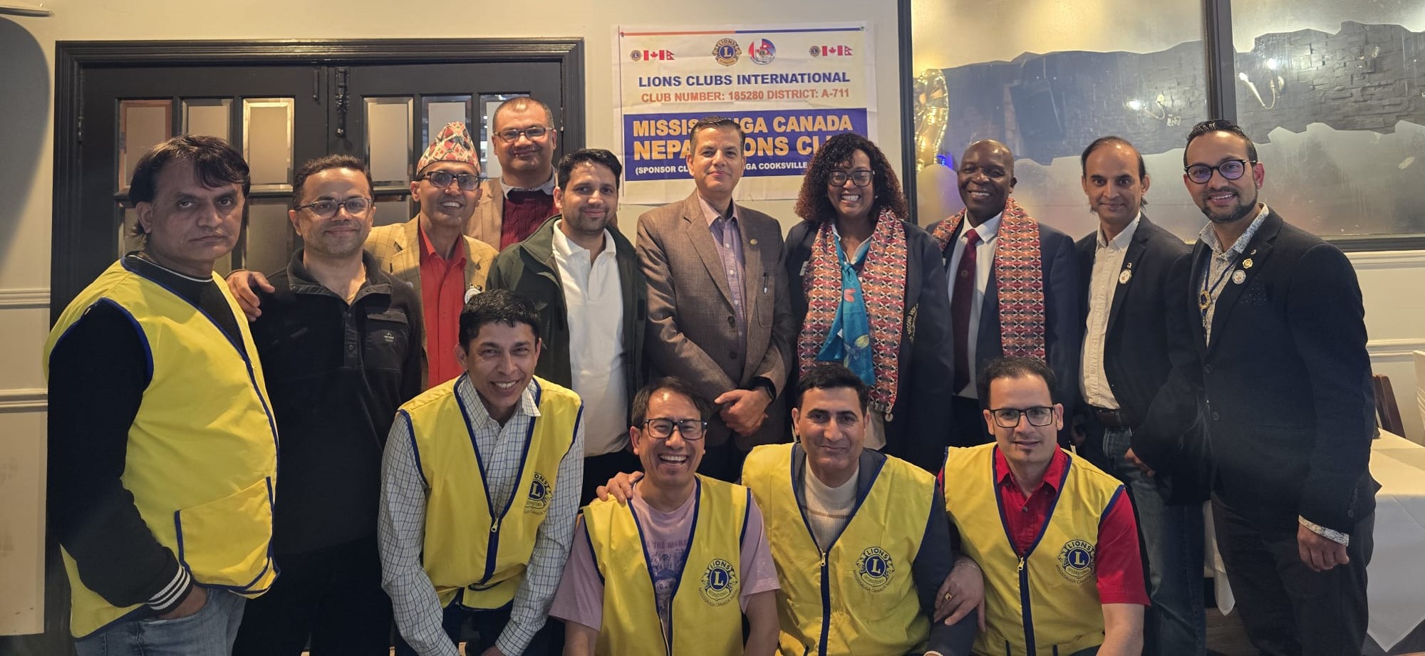 Presedent Ghanshyam Bhattarai & Executive Committee re-elected as of Mississauga Canada Nepal Lions Club